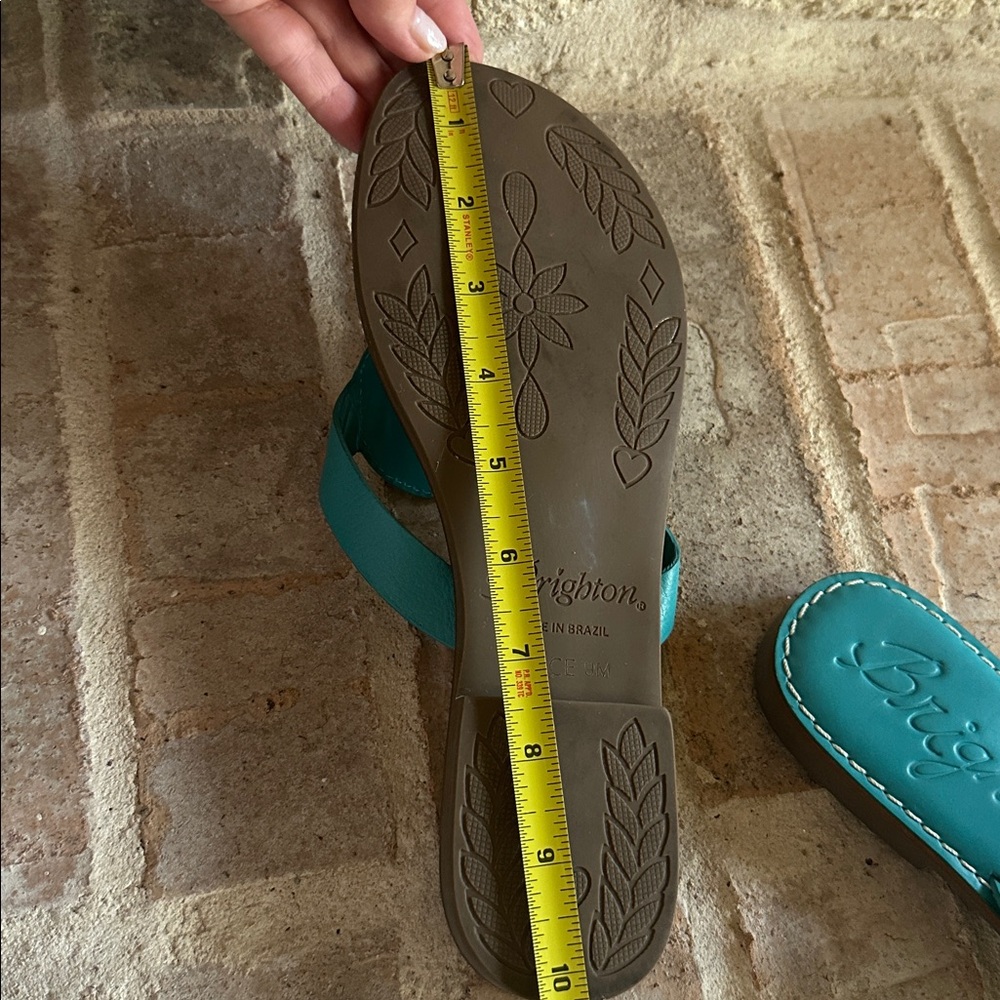 Brighton 9 Alice Women's Turquoise Sandals with Silver Accents - Picture 6 of 6